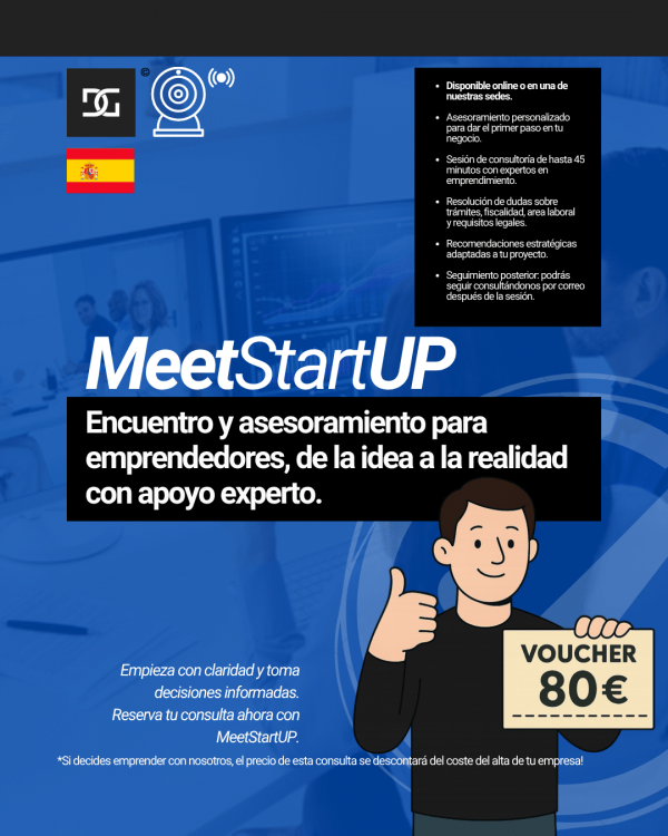 MeetStartUP – Consulta inicial con vale 100% aplicable al alta  🚀