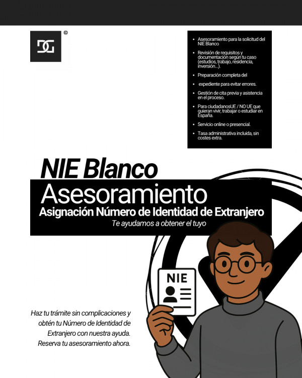 ⚪ NIE Blanco – Asesoramiento para Extranjeros en España